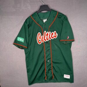 Green‎ mesh button-front baseball jersey 15 Dallas patch streetwear Celtics